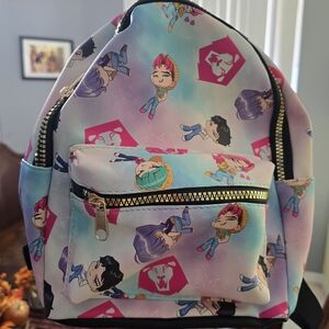 Source Unknown Pastel Cartoon Character Backpack